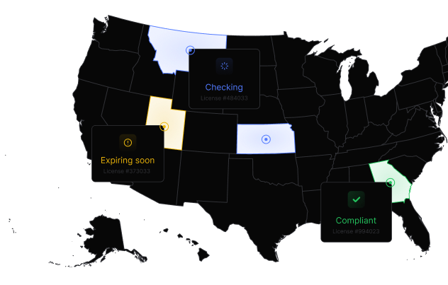 50-State License Verification Map